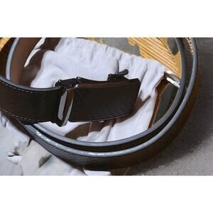 MANBANG Full Grain Italian Leather Nickel-Free Belt Buckle Size 36